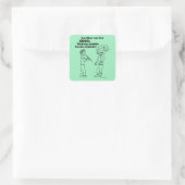 Oboe Zombie Explode Square Sticker (Tasche)