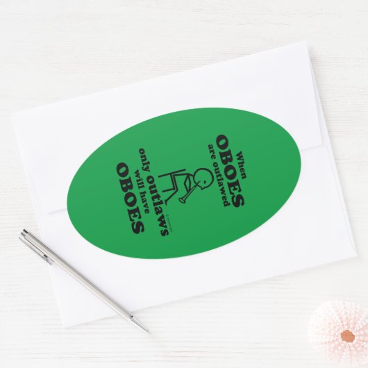 Oboes Oboes Oval Sticker (Umschlag)