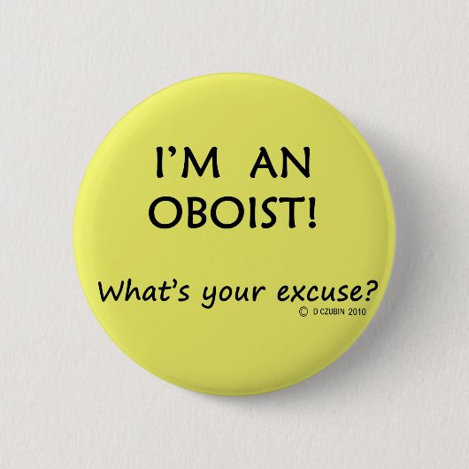 Oboist Entschuldigung Button (Vorderseite)