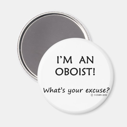 Oboist Entschuldigung Magnet (Vorderseite/Rückseite)