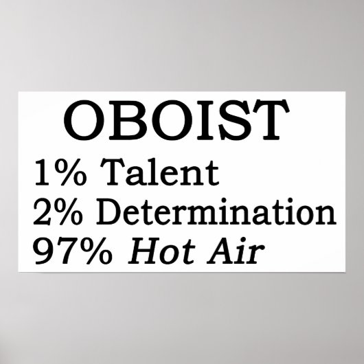 Oboist Hot Air Poster (Vorne)