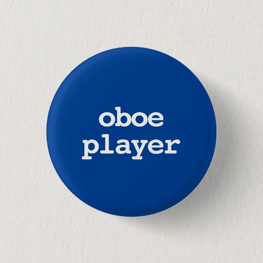 Oboist-Typografie-Schaltfläche Button (Vorderseite)