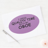 Oboval-Aufkleber für die Qualitätszeit Ovaler Aufkleber (Umschlag)