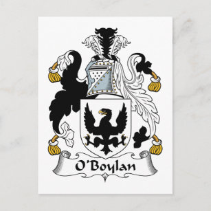 O'Boylan Familienwappen Postkarte
