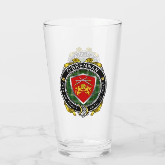 O'Brennan/Brennan Irish Shield Beer Glas (Rückseite)