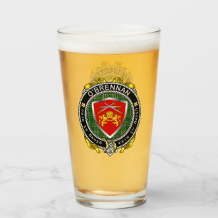 O'Brennan/Brennan Irish Shield Beer Glas