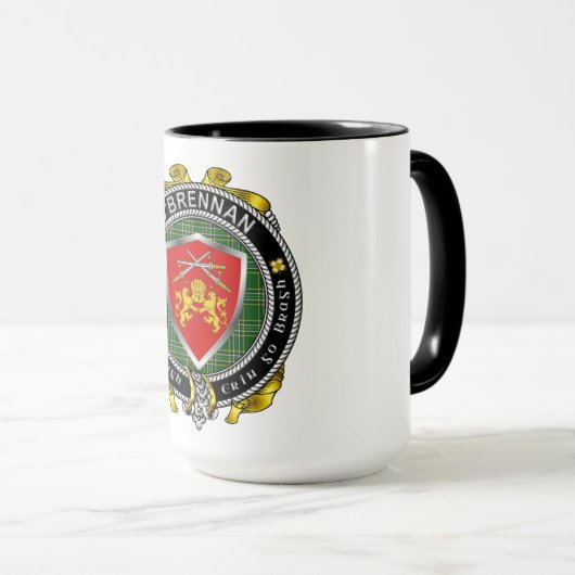 O'Brennan Irish Shield Abzeichen Tasse (VorderseiteRechts)