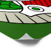 O'Brien Dragon Irish Flag Poster Print (Ecke)