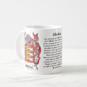 Obrien Familien-Wappen Tasse (Vorderseite Links)