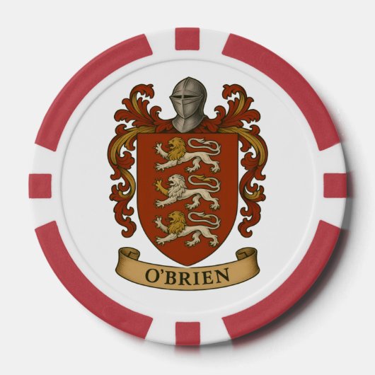 O'Brien Familienwappen Poker Chips (Vorderseite)