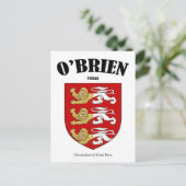 O'Brien Familienwappen Postkarte (Stehend Vorderseite)