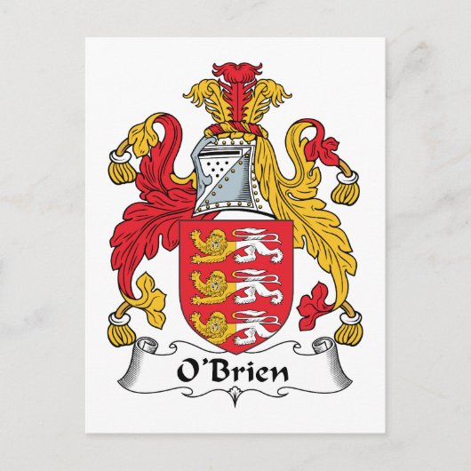 O'Brien Familienwappen Postkarte (Vorderseite)