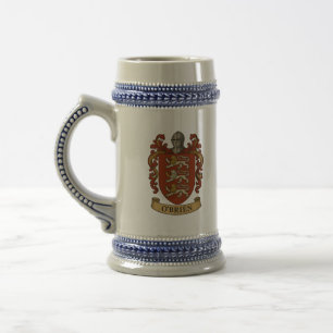 O'Brien Familienwappen Stein Krug Bierglas
