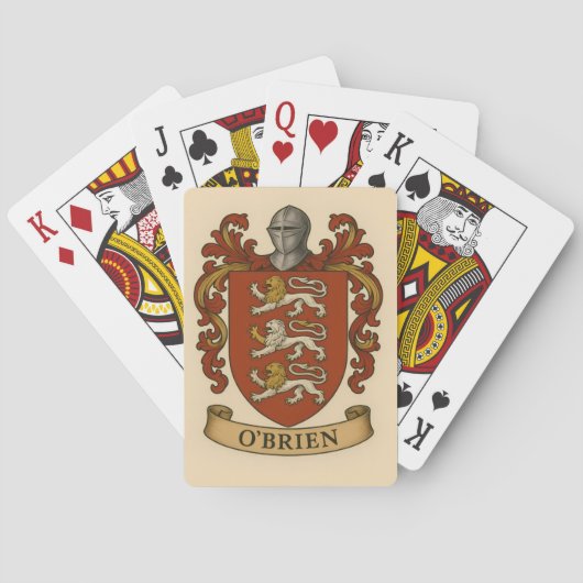 O'Brien Family Crest Poker cards Spielkarten (Rückseite)