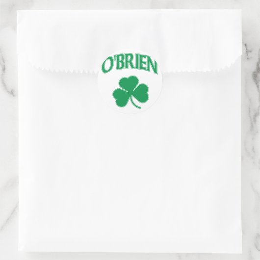 O'Brien Irish Runder Aufkleber (Tasche)