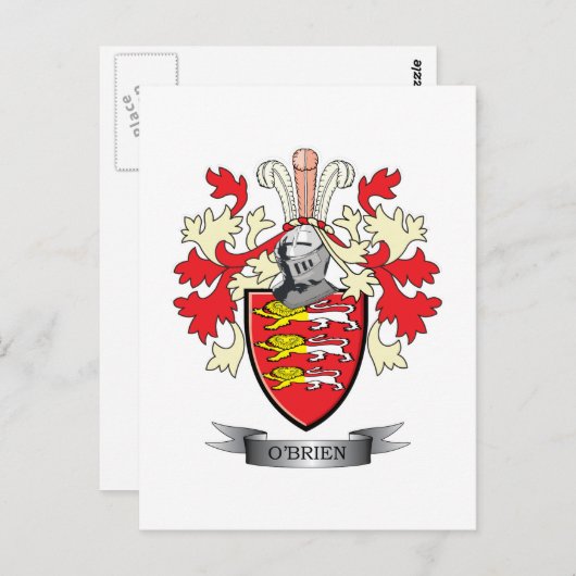 O'Brien-Wappen Postkarte (Vorne/Hinten)