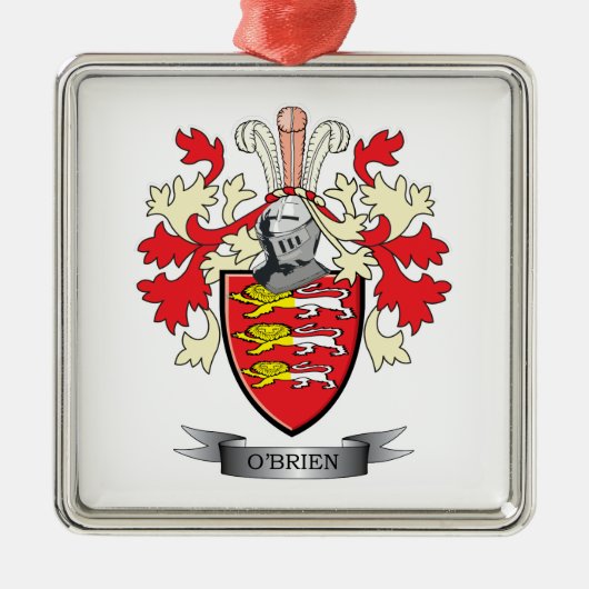 O'Brien-Wappen Silbernes Ornament (Vorne)