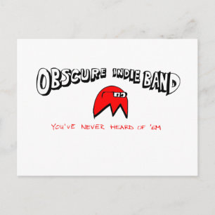 Obscure Indie Band Postkarte
