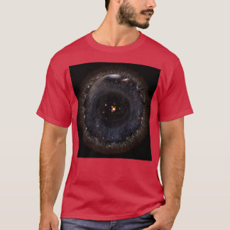 Observable Universe bigger SSystem black backgroun T-Shirt