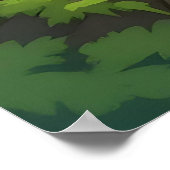 Observant Owl | Cute Cartoon Kid's Nursery Art Poster (Ecke)