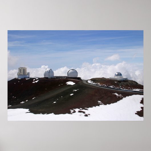Observatorium W.M. Keck über Mauna Kea, Hawaii Poster (Vorne)