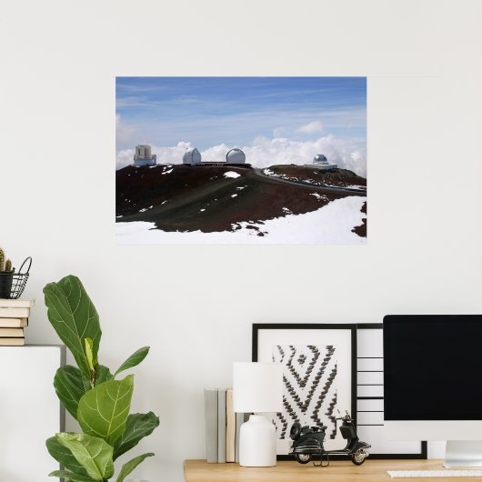 Observatorium W.M. Keck über Mauna Kea, Hawaii Poster (Heimbüro)