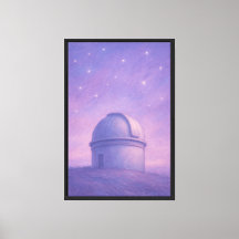 Observatory under Lavender Night Sky