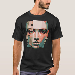 Observer-Selbst-Abstrakt Geschichtete menschlich T-Shirt