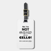 Obsessed Cello Gepäckanhänger (Vorderseite vertikal)
