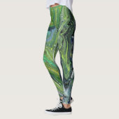 Obsession 3 Wild grüne Abstrakte Leggings (Links)