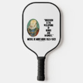 Obsession Wellspring Genius Madness de Montaigne Pickleball Schläger (Rückseite)