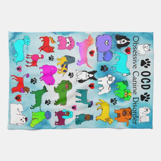 Obsessive Canine-Störung OCD Küchentuch (Horizontal)