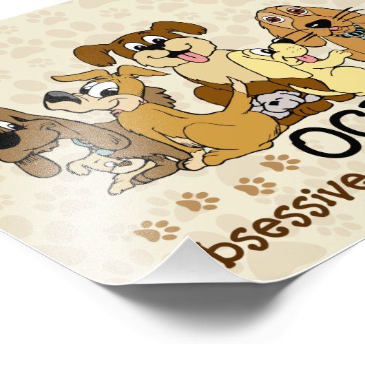 Obsessive Caninerkrankung Fotodruck (Ecke)