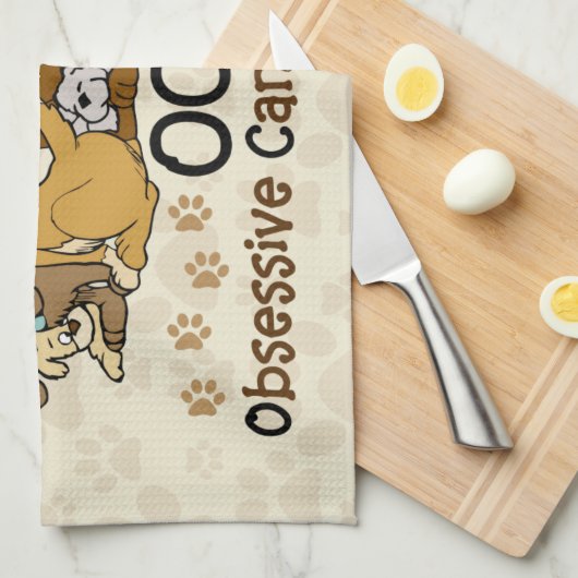 Obsessive Caninerkrankung Küchentuch (Viertel Falte)