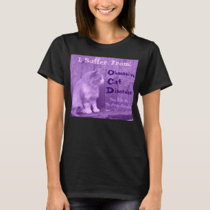 Obsessive Cat Disease Shirt - Lila