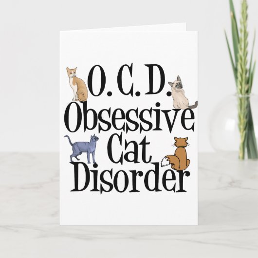 Obsessive Cat Disorder Karte (Vorderseite)