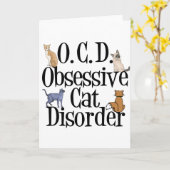Obsessive Cat Disorder Karte (Gelbe Blume)