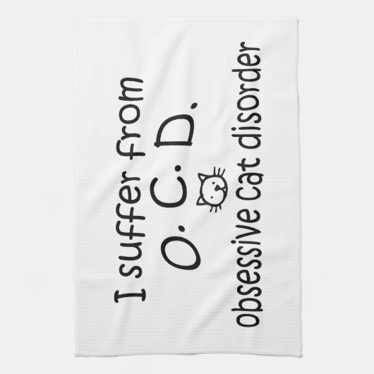 Obsessive Cat-Störung Handtuch (Vertikal)