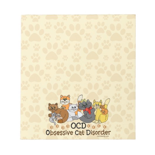 Obsessive Cat-Störung Notizblock (Vorderseite)