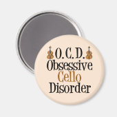 Obsessive Cello-Störung Cellist Magnet (Vorderseite/Rückseite)