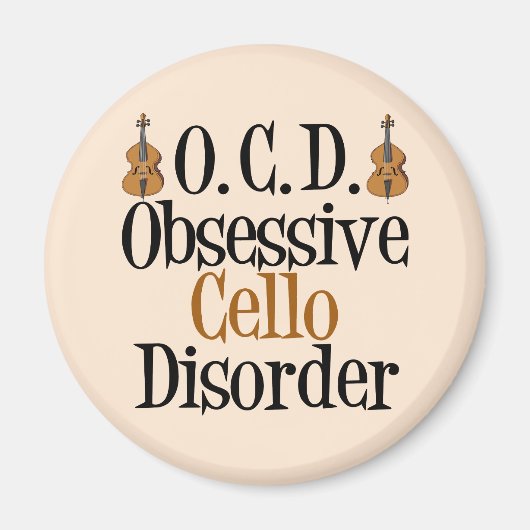 Obsessive Cello-Störung Cellist Magnet (Vorne)