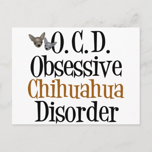 Obsessive Chihuahua-Störung Postkarte (Vorderseite)