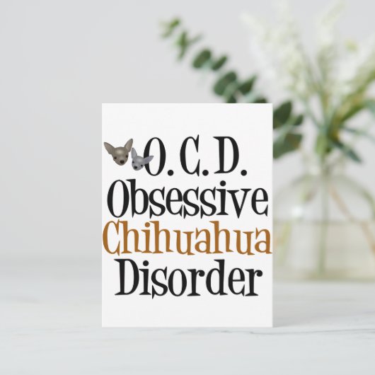 Obsessive Chihuahua-Störung Postkarte (Stehend Vorderseite)