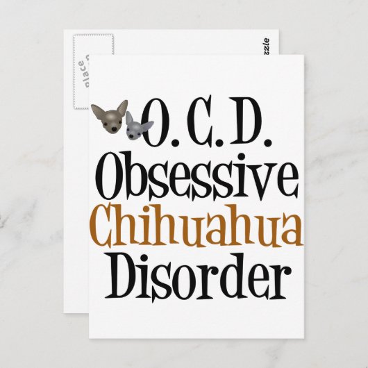 Obsessive Chihuahua-Störung Postkarte (Vorne/Hinten)