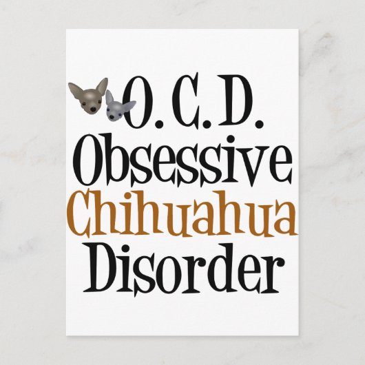 Obsessive Chihuahua-Störung Postkarte (Vorderseite)