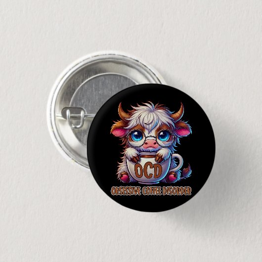 Obsessive Coffee Disorder  Button (Vorne & Hinten)