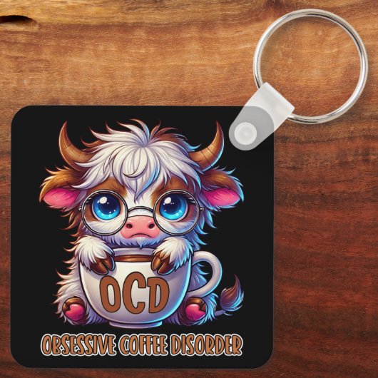 Obsessive Coffee Disorder Schlüsselanhänger (Rückseite)