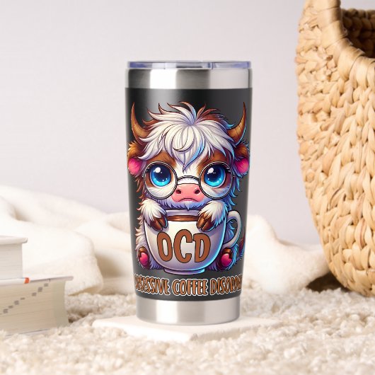 Obsessive Coffee Disorder Thermobecher (Wohnzimmer (gedreht))