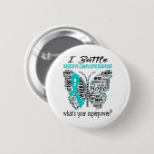 Obsessive Compulsive Disorder Awareness Month Ribb Button (Vorne & Hinten)