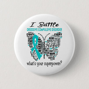 Obsessive Compulsive Disorder Awareness Month Ribb Button